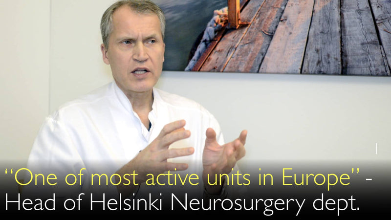 "We zijn een van de meest actieve neurochirurgische klinieken voor hersenen en wervelkolom in Europa". 1