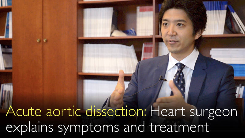 Acute aortadissectie. Hartchirurg legt symptomen en behandeling van acuut aortasyndroom uit. 1
