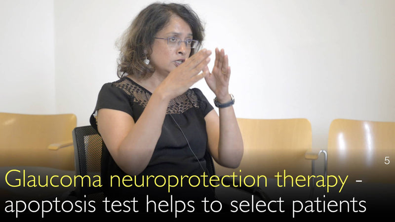 Glaucoom neuroprotectieve therapie. Apoptose-test helpt bij het selecteren van patiënten voor behandeling. 4